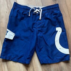 Indianapolis Colts Blue Swim Shorts with White Accents Boys Size 8